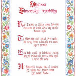 Plagát Slovenská hymna formát A2